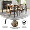 Merrick Lane Tucker Series Industrial Style Black Metal X-Back Dining Chair with Fruitwood Finished Seat and Back